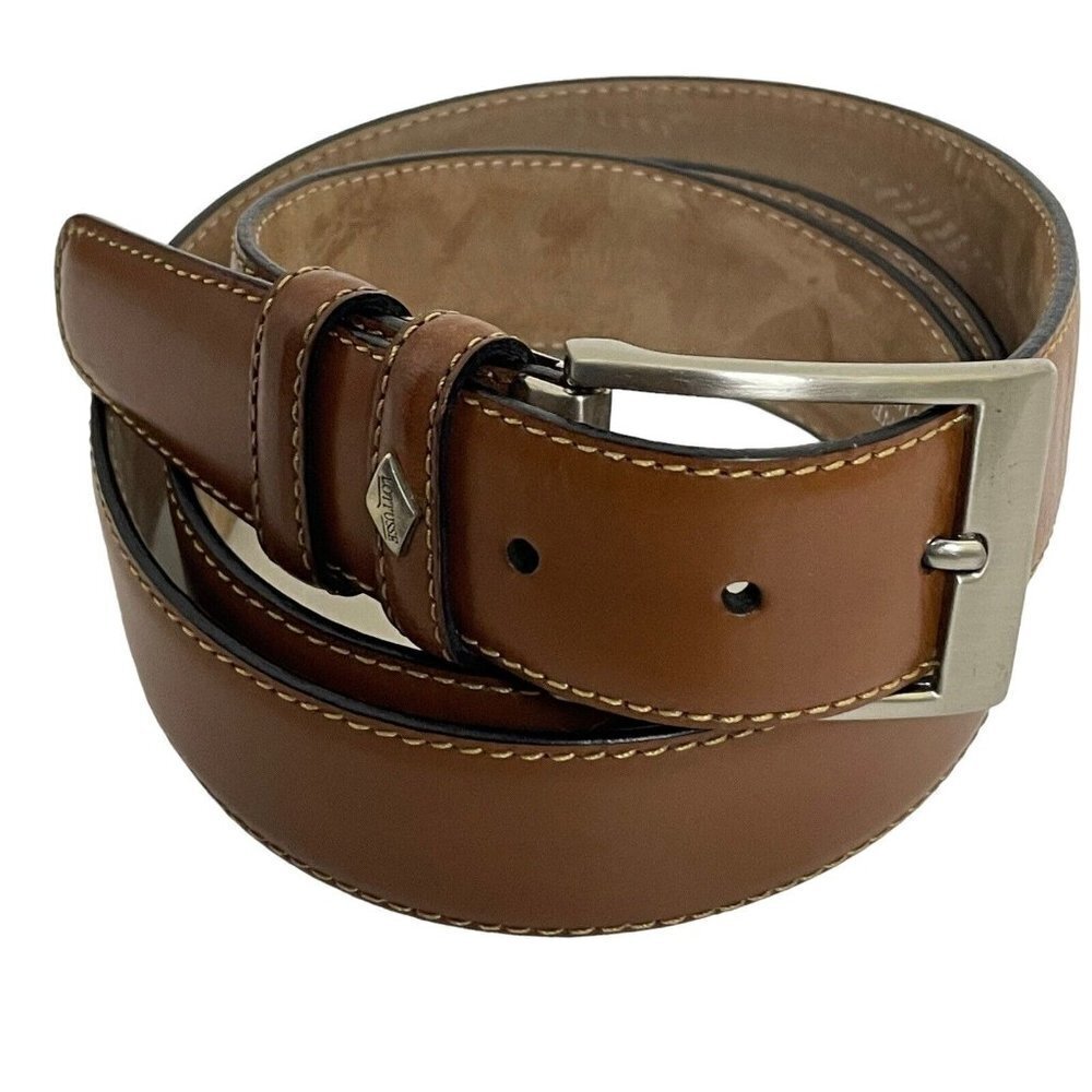 Lottusse‎ Original Vintage Classic Mens Leather Belt Cognac Tan Size 44